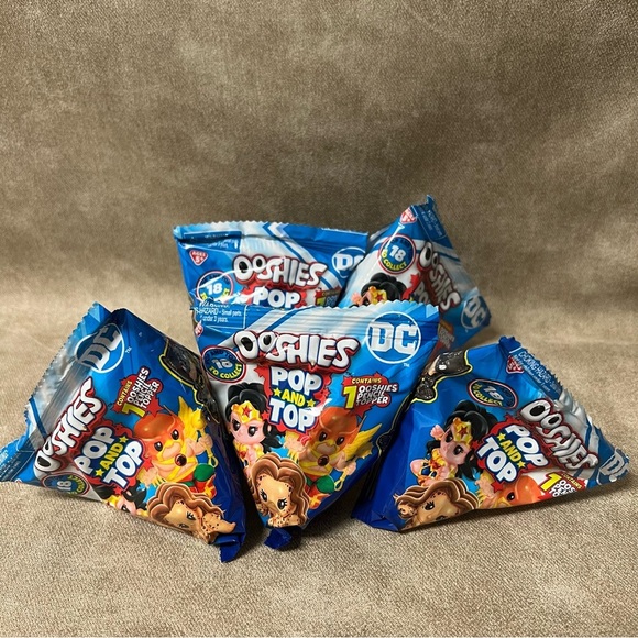 Lot of (5) Ooshies DC Pop N Top- Wave 1 Characters New - Picture 1 of 4
